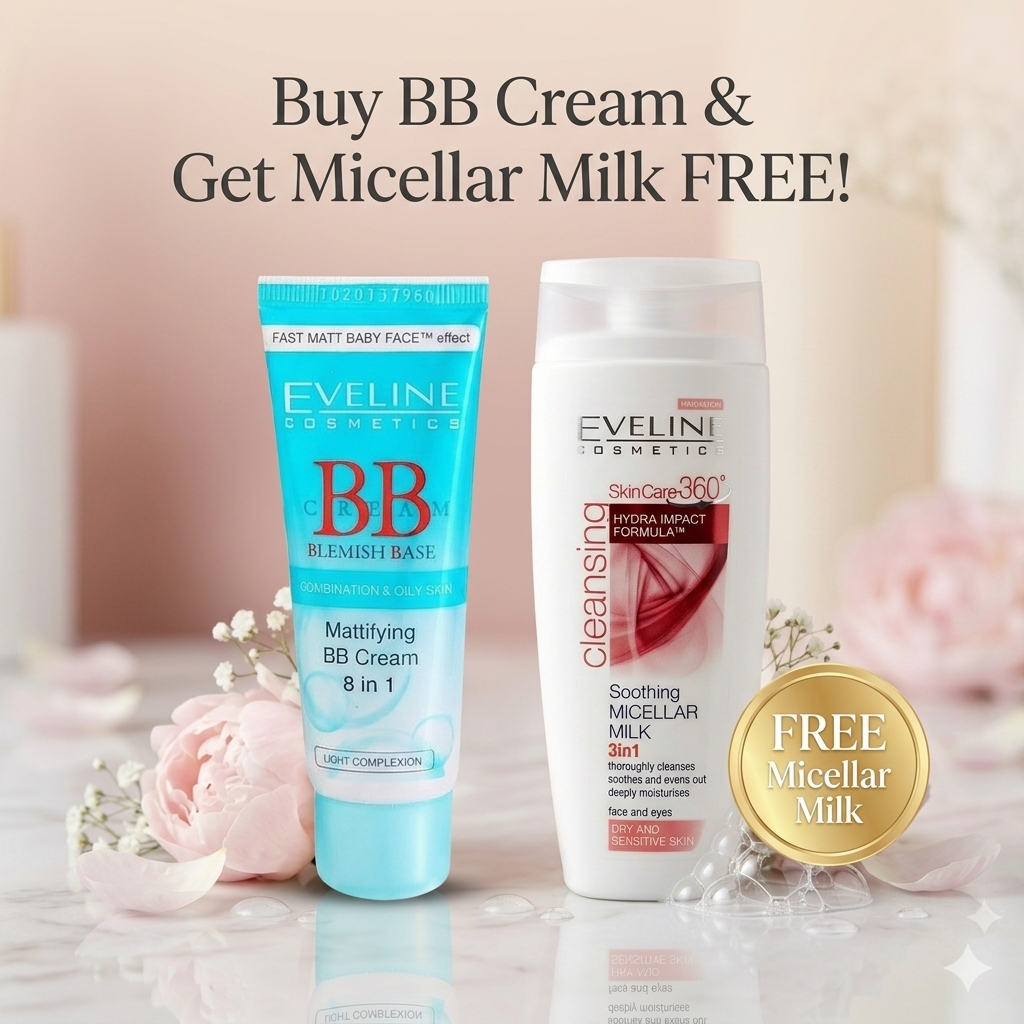 Buy BB Cream and get Eveline SkinCare 360 Free Buy BB Cream and get Eveline SkinCare 360 Free