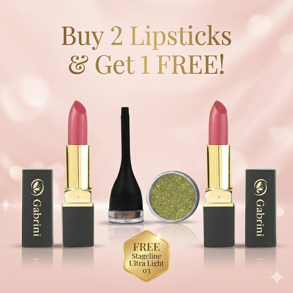 Buy 2 Lipsticks & Get 1 Stage line ultra light 03 free